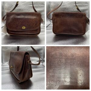 COACH Vintage Mahogany Ridgefield Flap Bag
